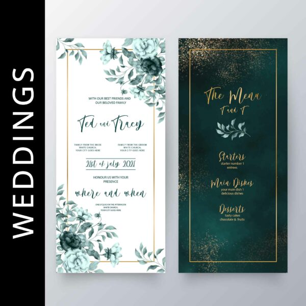 LDJ Wedding Stationary Mockup | Graphic Design